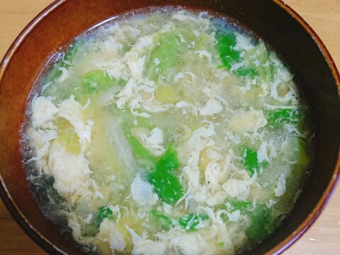 白菜とネギの生姜スープ